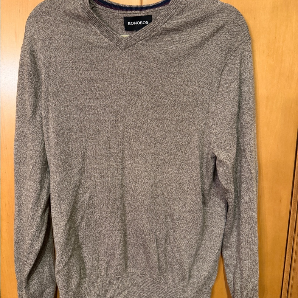 Bonobos Men's V-Neck Sweater in Heather Gray
